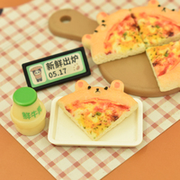Ciondoli in resina per Pizza a forma di orso per gioielli fai da te Scrapbooking per fare la casa delle bambole in miniatura per cucina e cibo per capelli decorazione