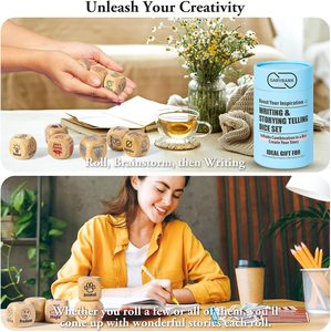 Tùy Chỉnh Sáng Tạo Viết Trò Chơi Nhà Văn & Giáo Viên Bộ <span class=keywords><strong>9</strong></span> Câu Chuyện Xúc Xắc Cảm Hứng Quà Tặng Viết Xúc Xắc Cho Nhà Văn 1 + Người Chơi - Product Image 5