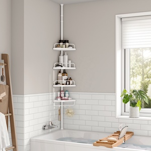 Putumickey — étagère de salle de bain à 4 niveaux, caddie de douche, organisateur d'angle, résistant à la rouille, support de rangement pour <span class=keywords><strong>baignoire</strong></span> et shampooing - Product Image 1