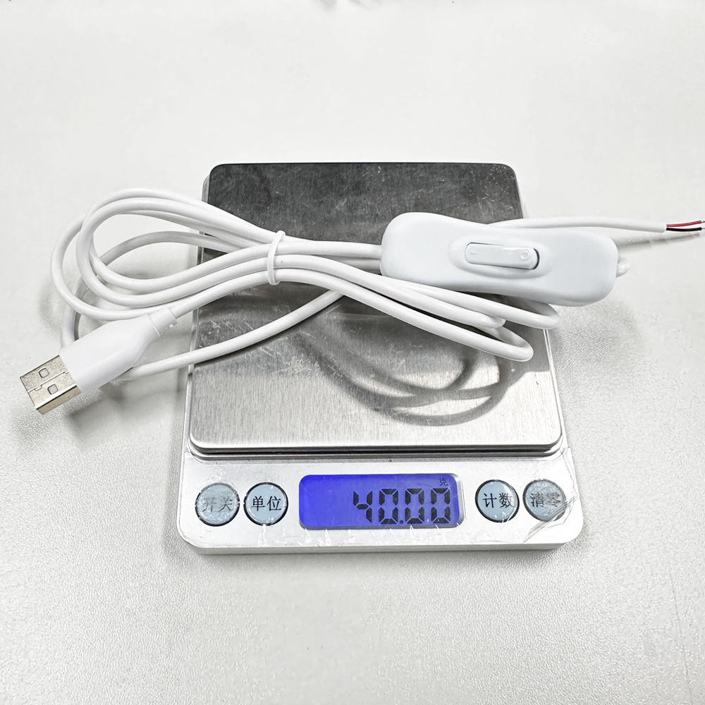 1.5M 5V 304 USB Fans Led Strips Neon Sign Light Open Wire Electronic Power Supply Connector Cable with on off Switch Cable Cord