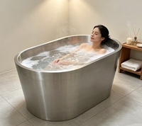 Baignoire en acier inoxydable 304 épaissie antidérapante avec drainage intégré, personnalisable en usine