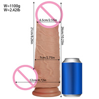 Masturbateur populaire en silicone ultra-lisse et réaliste, jouet sexuel pour adultes, godemiché géant qui s'étire et glisse en douceur comme de la peau.