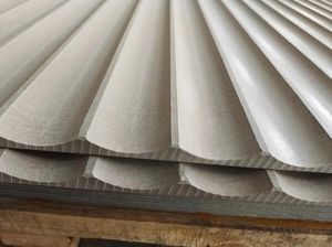 Tablero de cemento decorativo de ranura curvada semicircular de cara justa personalizado Panel decorativo de hormigón de cara justa industrial - Product Image 5