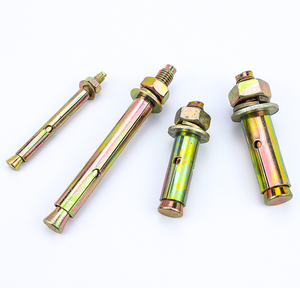 Boulon d'ancrage à expansion robuste en acier au carbone, zingué jaune, boulons de fixation M6 M12 M14 M16, cheville d'ancrage pour béton - Product Image 1