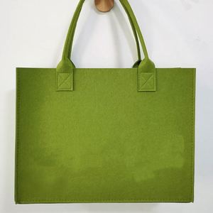 Bolsa de Fieltro Verde Aguacate con Impresión Personalizada de Moda al por Mayor de Fábrica, Bolsa de Compras de Fieltro de Gran Capacidad - Product Image 4