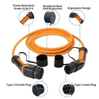 Câble de charge pour voiture électrique EV de type 2 à type 2, 11 kW, 22 kW, 16 A, 32 A, modèle 3, TPU