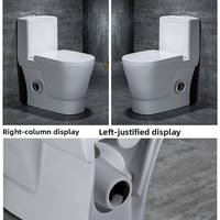WC en céramique monobloc, design moderne et épuré, pour usage domestique et hôtelier, à poser au sol, avec évacuation arrière, désodorisant, grand diamètre
