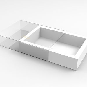 กล่องกระดาษสีขาว<span class=keywords><strong>แบบ</strong></span>เลื่อนพร้อมแขน PVC กล่องบรรจุภัณฑ์กระดาษแบบกำหนดเอง - Product Image 1