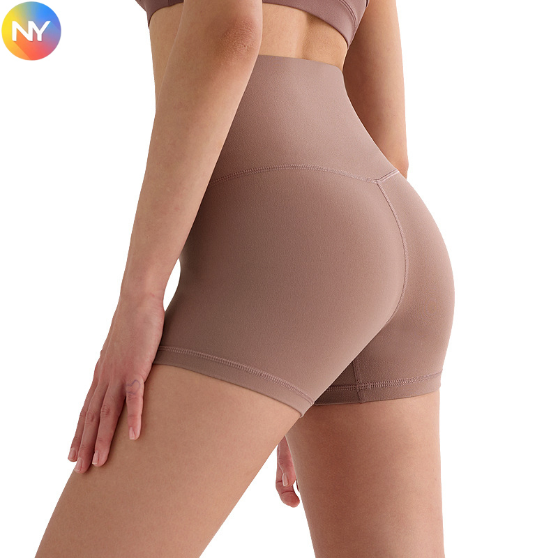 Women's 4-Way Stretch High Waist Antibacterial Yoga High-end Sewing Thread Shorts Fitness Activewear High Elastic Workout Shorts