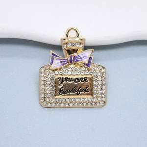 Rhinestone Perfume Bottle Charms Girly <b>Make</b> <b>up</b> Costume Accessories Perfume Bottle Phone case Accessories Garment <b>Bag</b> Decoration - Product Image 5