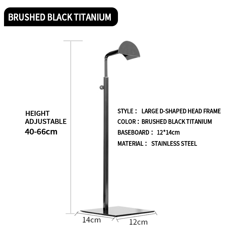 Cabezal Grande Tipo D - Titanio Negro Cepillado