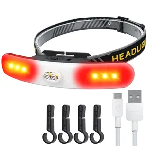 Rộng chùm Led Đèn Pha đầu đèn 12 60 AA ABS USB sạc cho đi bộ đường dài cắm trại câu cá có thể sạc lại pin Powered không thấm nước