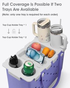 Accesorio de Bandeja Portavasos Superior para Bolsa Bogg Extra Grande, Compatible con Portavasos Stanley, Soporte para Teléfono para Bolsa Bogg, Divisor y Organizador - Product Image 4