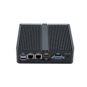 Máy tính công nghiệp Mini PC công nghiệp không quạt 2 * LAN 2 * COM Intel J1900 Bộ vi xử lý HD/VGA 6 * USB m-sata DDR3 Linux Win10 - Product Image 1