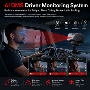 Monitor DVR de 5 Canales con Pantalla Táctil de 10.36 Pulgadas, Cámaras de Respaldo Delanteras y Laterales AHD 1080P, Sistema de Alarma por Voz con IA, DMS y BSD, Monitor para Camiones - Product Image 4