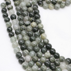 Cuentas de Piedra Naturales Verdes en Forma de Sombrero de Paja, Redondas de 8mm, para Hacer Pulseras, Cuentas Sueltas al por Mayor ST0120 - Product Image 3