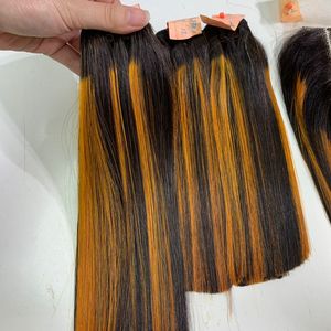 100% ต่อผมมนุษย์แบบธรรมชาติสำหรับต่อผมมนุษย์แบบไม่ผ่านกระบวนการผมตรงแบบไล่เฉดสี - Product Image 2