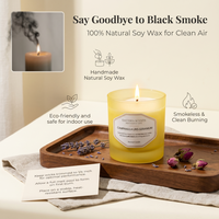Lilin Aroma Premium Buatan Tangan Tanpa Asap dari Lilin Kedelai dengan Kaca Berlapis Gradasi dalam Kotak Hadiah Floral, Waktu Bakar 40 Jam, untuk Rumah, Kamar Mandi, Kantor