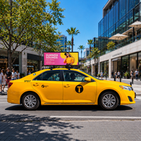 Écran LED couleur P5 pour toit de taxi, affichage publicitaire extérieur étanche IP65, luminosité 4500 cd, lisible en plein soleil