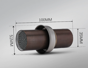 Insert d'échappement universel pour moto 51 mm/60 mm : silencieux catalytique en acier inoxydable à mailles alvéolées - Product Image 1