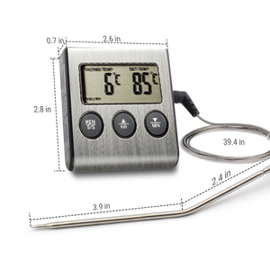 Geheel Nieuwe Touchscreen Zwart <span class=keywords><strong>Lcd</strong></span> Digitale Keuken Bbq Grill Thermometer Huishoudelijk Vlees Roker Oven Temperatuur Wekker Timer - Product Image 4