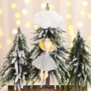 Décoration de Noël de style européen-américain, pendentif d'arbre de Noël en plumes en forme d'étoile à cinq branches, nouvelle collection transfrontalière, origine Chine - Product Image 3