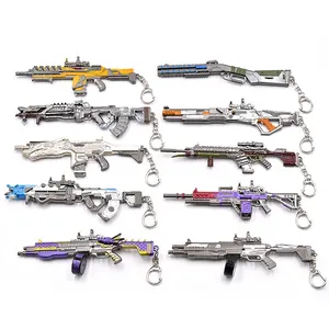 High quality gun model keychain of Apexs Legend game equipment metal guns key ring for children toy gift