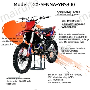 Motocicleta Todoterreno de 6 Velocidades, YBS 300cc, <span class=keywords><strong>Moto</strong></span> Enduro con Transmisión por Cadena, Motocicleta de Cross de Tamaño Completo, Directo de Fábrica - Product Image 3