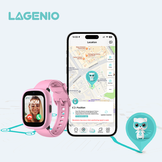 LAGENIO K3 Best Price IP68 Waterproof 4G Kids Smart Watch GPS WiFi Positioning SOS Emergency Alert Smart Watch for Kids Safety