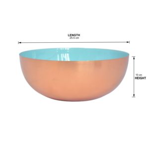 Tazón para servir de Metal azul moderno, mesa de comedor navideña de hierro esmaltado, centro de mesa para sopa, ensalada de frutas u otras cocinas - Product Image 5