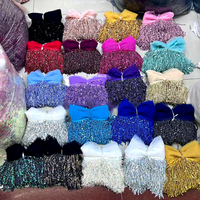 Meilleures ventes : Garniture à pampilles en strass et perles de riz à sequins de cristal de 16 cm pour vêtements, chaussures, robes de mariée, robes latines et sacs, Marque Fuban