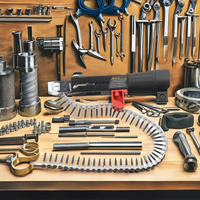 Convertisseur de perceuse électrique industrielle pour clouage à chaîne, tête pour plaques de plâtre métalliques, 50 clous coniques soudés LANCEFORCE LF-ET-086