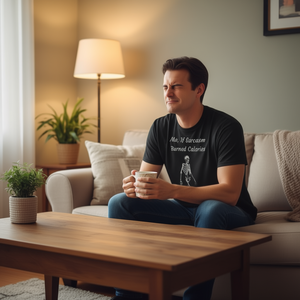 T-shirt con stampa divertente per gli amanti dell'ironia: Io seppro che il sarcasmo brucia calorie - Product Image 3