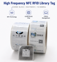 Étiquette RFID personnalisée ISO 15693 pour bibliothèque SLIX2, haute fréquence 13,56 MHz, autocollant NFC étanche, conservation 50 ans