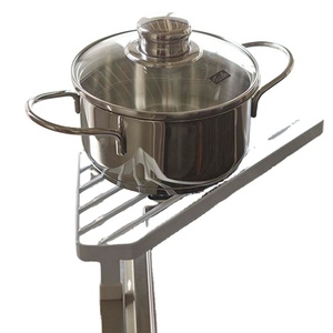 Estante triangular de cocina de hierro multiusos, estante de almacenamiento de escritorio para olla, estante de esquina de baño para cosméticos, artículos de tocador - Product Image 2