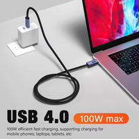 Câble USB4 USB-C Thunderbolt 4 3 avec vidéo 8K 60Hz, 20 Gbps, 20V 5A PD 100W, charge rapide pour PS5, Nintendo Switch, MacBook Pro