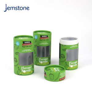 Impreso de lujo artesanal Kraft tubo de cartón regalo bufandas caja cilindro embalaje comida té café vela tubo de papel con ventana - Product Image 3