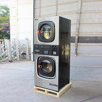 Lave-linge et sèche-linge Oasis 10 kg entièrement automatiques à double chargement avec nettoyage à l'eau froide économe en énergie, éclairage LED et garantie de 2 ans