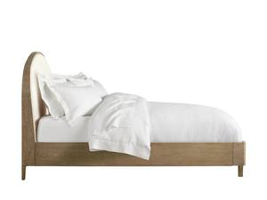 American Style Handmade Double Solid Wood Queen King <b>Bed</b> <b>Frame</b> with Soft Upholstered Headboard - Product Image 2