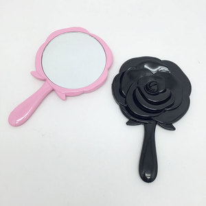 Espejo de Mano con Diseño de Rosa <span class=keywords><strong>para</strong></span> Habitación de Niñas, Estilo Europeo, Mango Tridimensional, Espejo de Maquillaje Pequeño y Práctico - Product Image 5