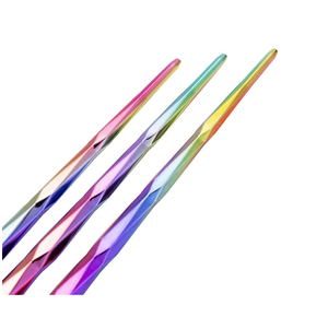 Ensemble de 3 pinceaux à ongles en nylon à manche métallique gradué, durables, pour salon, peinture d'ongles, pinceau à vernis à ongles en plastique, outil de manucure - Product Image 4