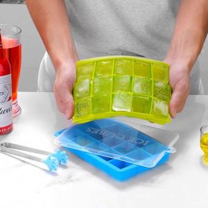 Household Items Top Sellers Bar Tools Diy Ice <b>Cube</b> Maker Mold Silicone Square 15 Holes Ice <b>Cube</b> Tray With Lids - Product Image 4