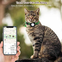 Colliers pour animaux de compagnie en nylon anti-perte avec GPS, réfléchissants et sécurisés, avec clochette et support AirTag, pour chiens et chats d'extérieur