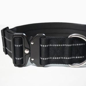 Collar de Adiestramiento Táctico para Perros de Nailon de Grado de Exportación, con Cinta Reflectante Decorativa, Hebilla de Liberación Rápida, Acolchado Suave y Resistente - Product Image 2