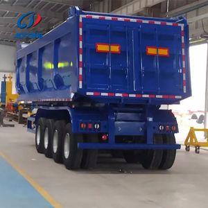 Remorque à trois essieux Aotong, capacité de charge lourde de 60 à 80 tonnes, remorque à benne hydraulique latérale, camion à benne <span class=keywords><strong>arrière</strong></span>, semi-remorque - Product Image 4