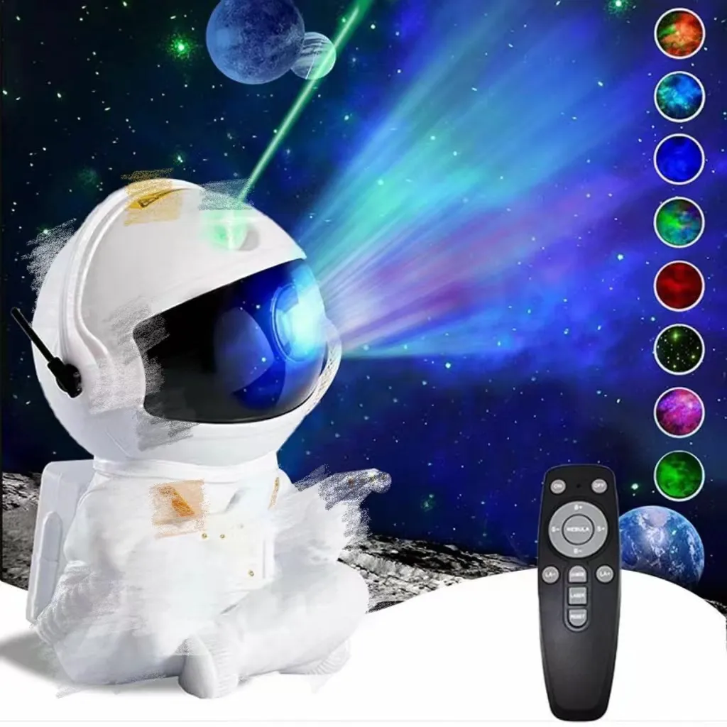 Astronaut Galaxy Star Projector Starry Sky Projector Lamp Huisdier Astronaut Sfeer Nachtlampje Voor Slaapkamer Kamer Decoratief