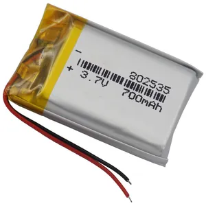 3.7V 700mAh Polymer Li Lithium Battery Accumulator Cell For MP4 E-Book Driving Telephone li-polymer lithium battery 802535