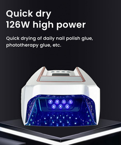 Lampu Kuku UV LED Profesional 126W Isi Ulang Nirkabel Tanpa Kabel Pengering Gel Polish Bahan Logam Merah untuk <span class=keywords><strong>Salon</strong></span> Manikur - Product Image 3
