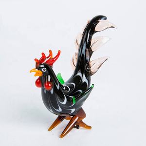 Patung Ayam <span class=keywords><strong>Murano</strong></span> Art <span class=keywords><strong>Glass</strong></span>, Figurine Ayam Chanticleer Tiupan Tangan, Patung Ayam Unik untuk Koleksi, Patung Hewan Ayam Jantan - Product Image 6