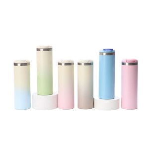 Stainless Steel Thermos Cup 304 Straight Body Insulated Travel Water <b>Bottle</b> <b>Pink</b> Color - Product Image 3